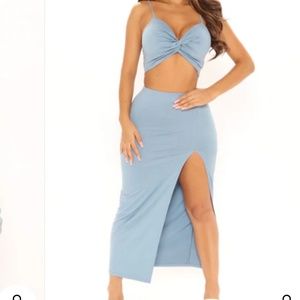BLUE skirt set